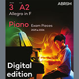 W. A. Mozart Allegro in F (Grade 3, list A2, from the ABRSM Piano Syllabus 2025 & 2026) 1555680