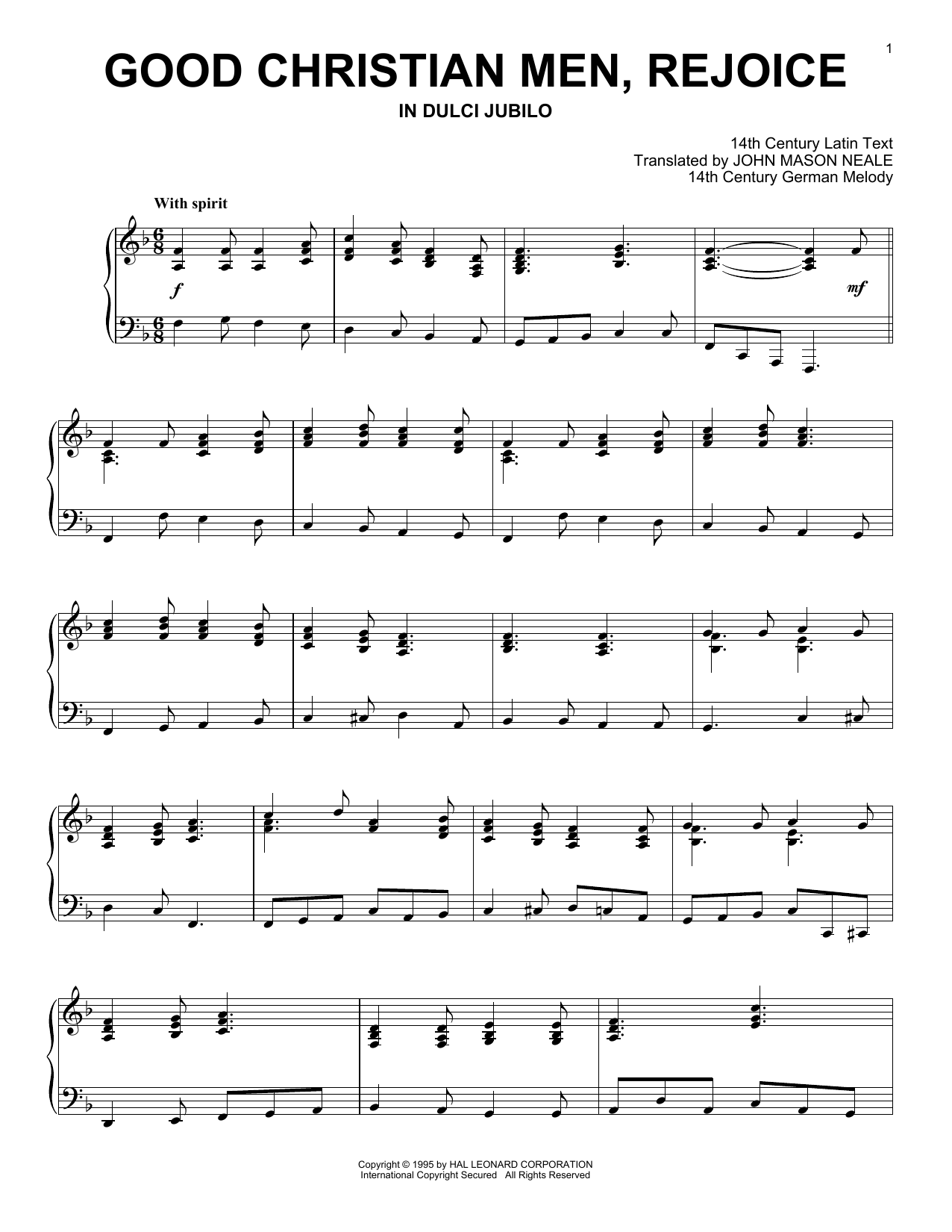 14th Century German Melody Good Christian Men, Rejoice sheet music notes and chords arranged for Easy Guitar Tab