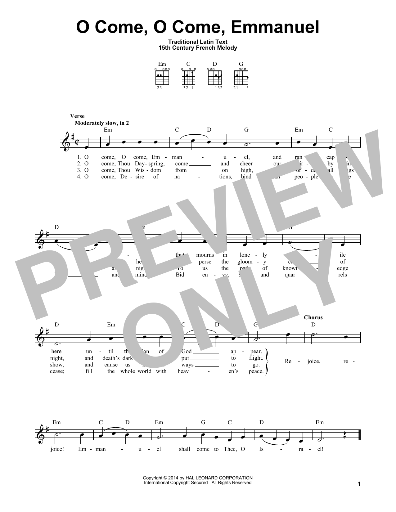 15th Century French Melody O Come, O Come, Emmanuel sheet music notes and chords arranged for Cello Duet
