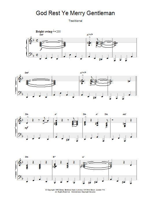 19th Century English Carol God Rest Ye Merry, Gentlemen sheet music notes and chords. Download Printable PDF.