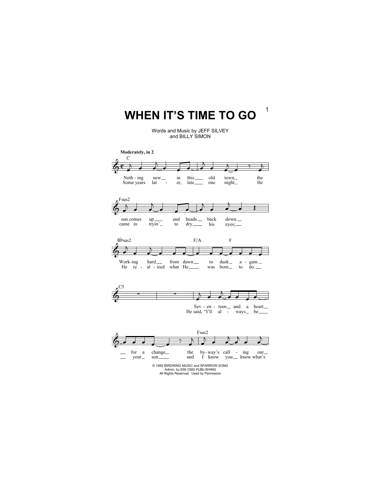 4 Him When It's Time To Go sheet music notes and chords arranged for Lead Sheet / Fake Book