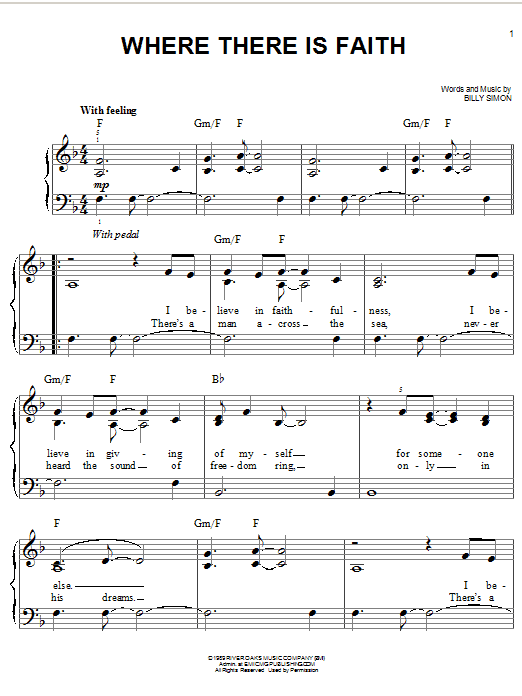 4Him Where There Is Faith sheet music notes and chords arranged for Solo Guitar