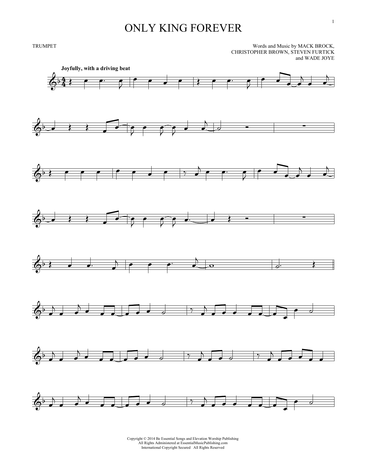 7eventh Time Down Only King Forever sheet music notes and chords arranged for Flute Solo