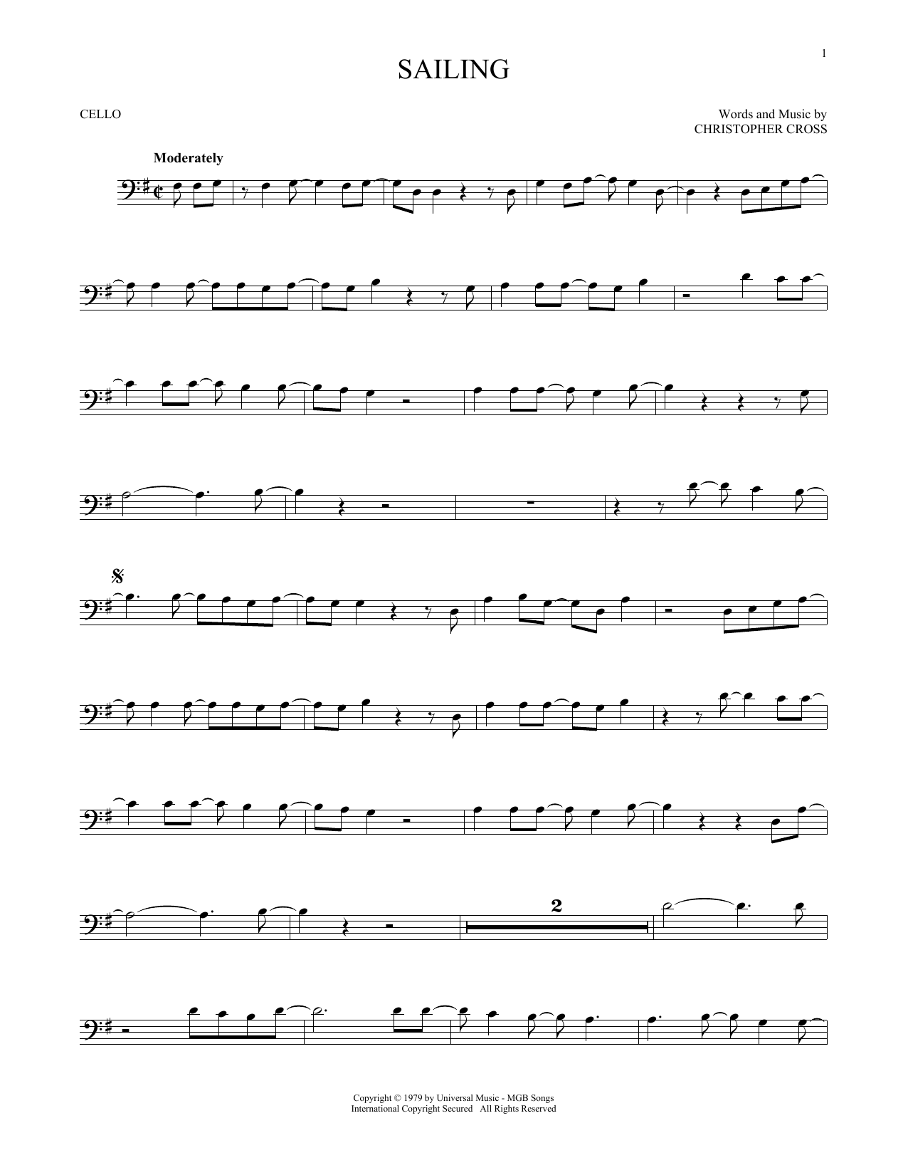 *NSYNC Sailing sheet music notes and chords arranged for Flute Solo