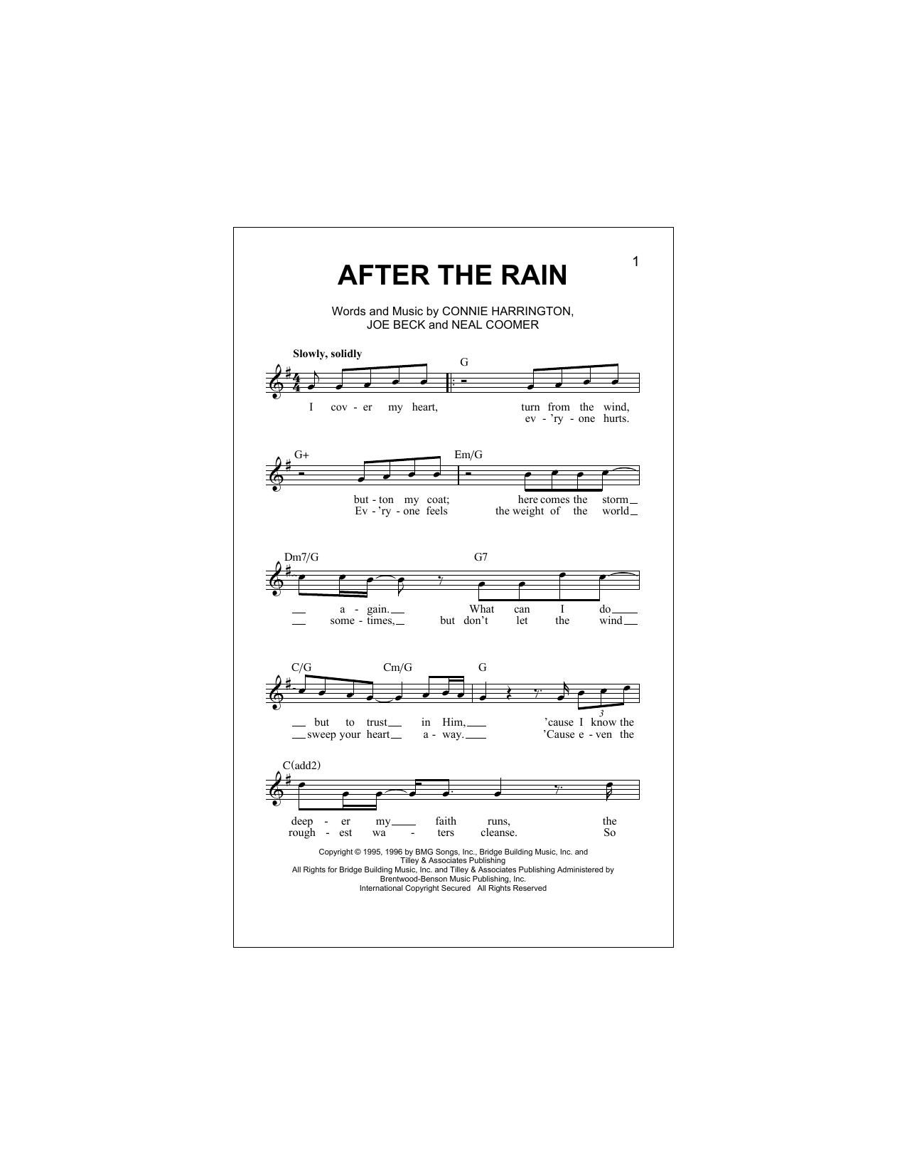 Aaron Jeoffrey After The Rain sheet music notes and chords arranged for Lead Sheet / Fake Book