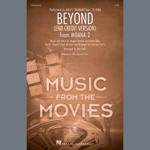 Easily Download Abigail Barlow, Emily Bear & Opetaia Foa'i Printable PDF piano music notes, guitar tabs for  2-Part Choir. Transpose or transcribe this score in no time - Learn how to play song progression.