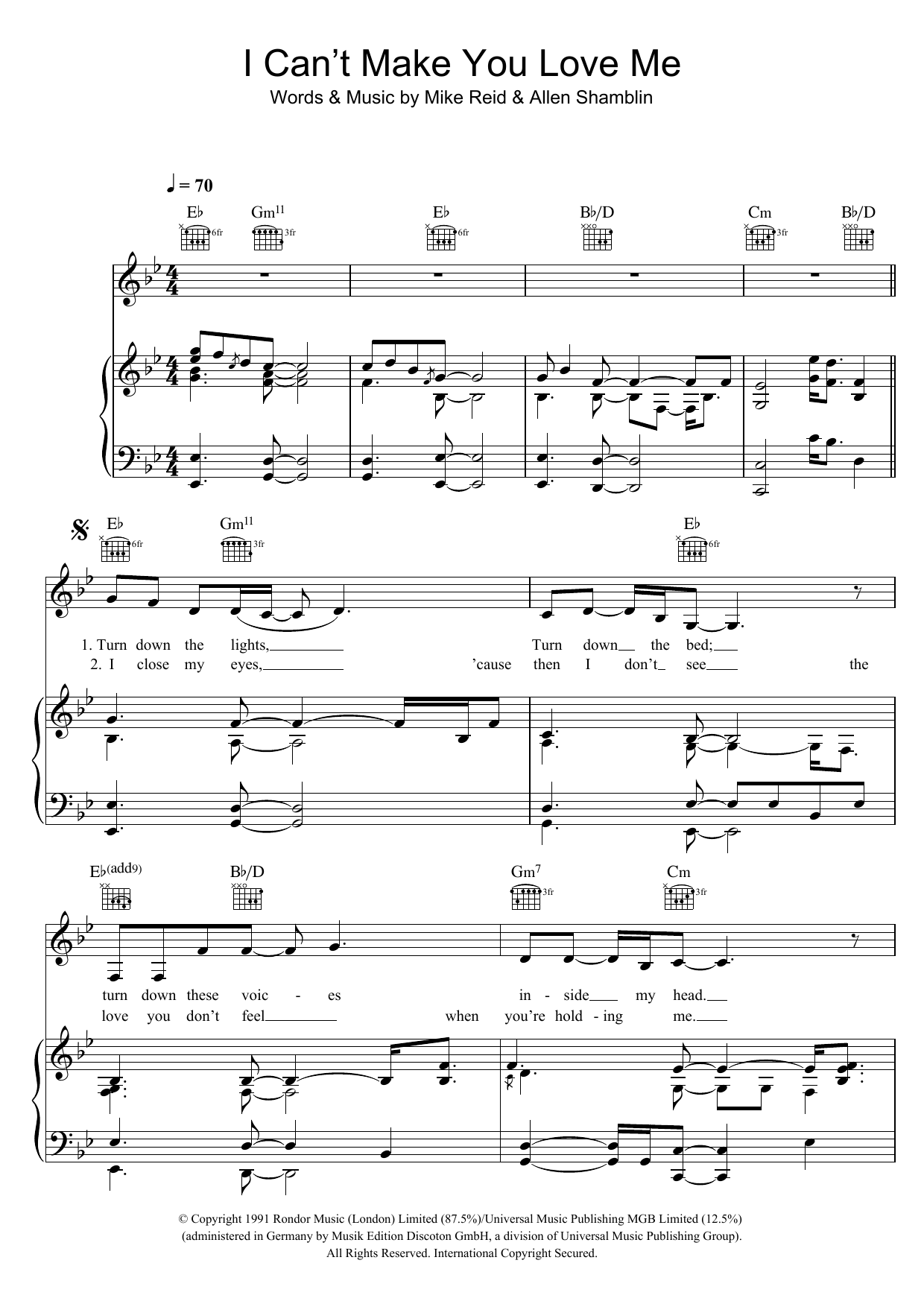 Adele I Can't Make You Love Me sheet music notes and chords arranged for Guitar Chords/Lyrics