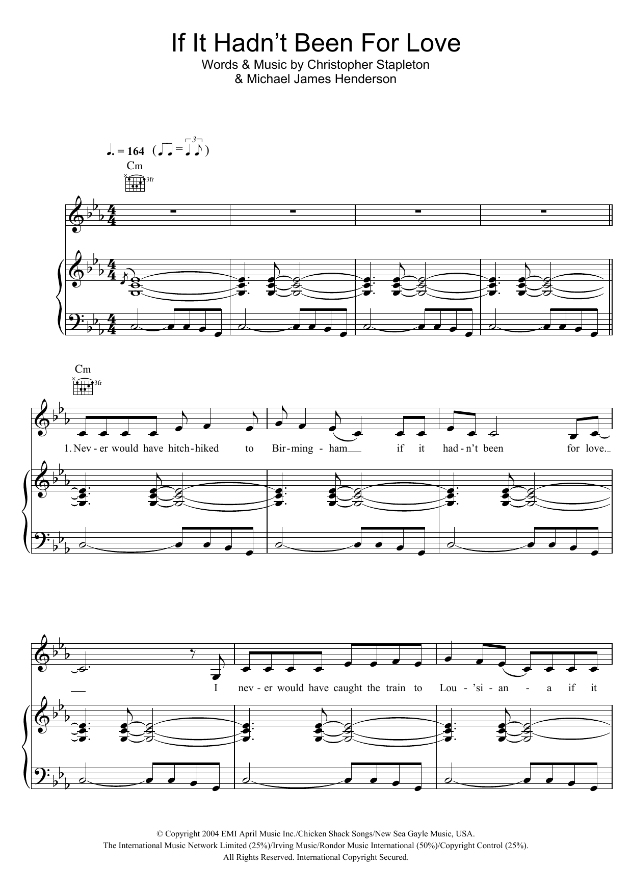 Adele If It Hadn't Been For Love sheet music notes and chords arranged for Piano, Vocal & Guitar Chords