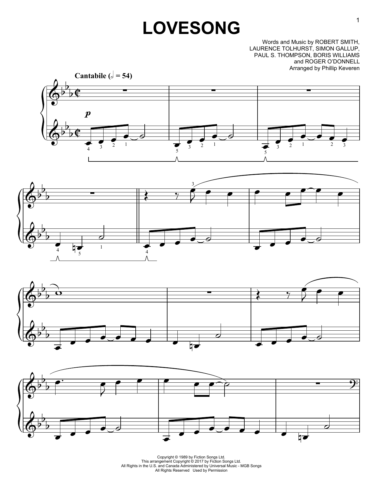 Adele Lovesong [Classical version] (arr. Phillip Keveren) sheet music notes and chords arranged for Easy Piano