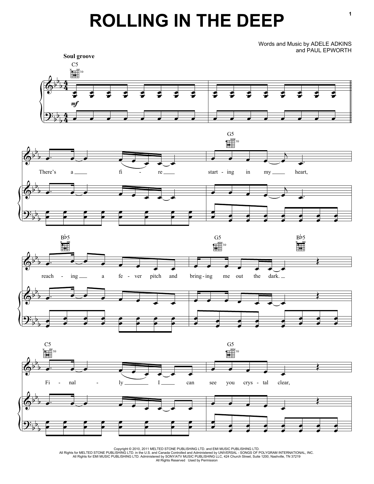 Adele Rolling In The Deep sheet music notes and chords arranged for Trombone Solo