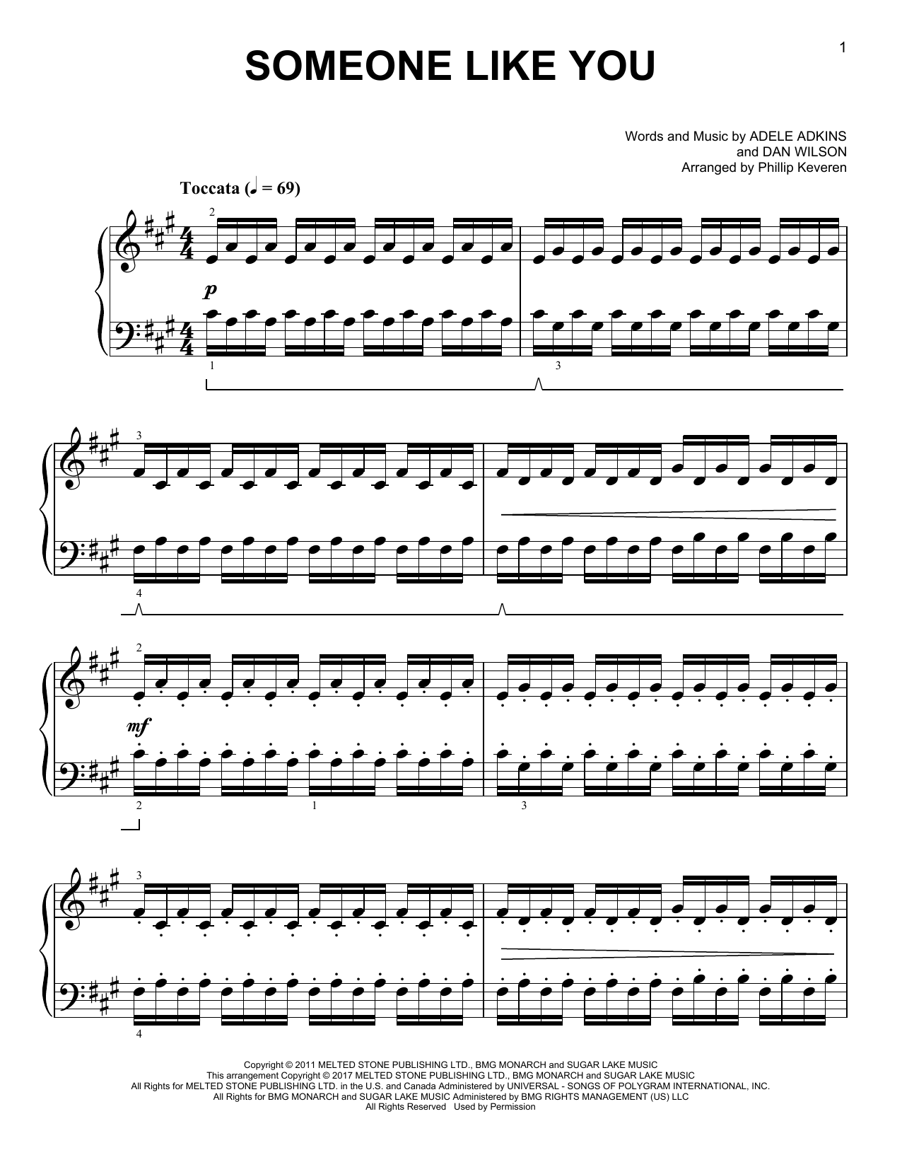 Adele Someone Like You [Classical version] (arr. Phillip Keveren) sheet music notes and chords arranged for Easy Piano