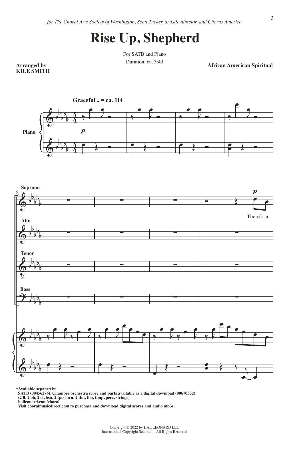 African American Spiritual Rise Up Shepherd, And Follow (arr. Kile Smith) sheet music notes and chords arranged for SATB Choir