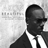 Akon featuring Colby O'Donis & Kardinal Offishall 'Beautiful' Piano, Vocal & Guitar Chords (Right-Hand Melody)