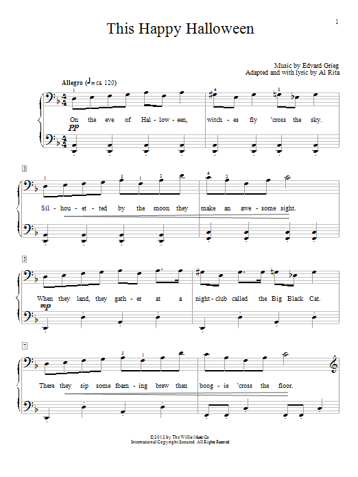 Al Rita This Happy Halloween sheet music notes and chords arranged for Educational Piano