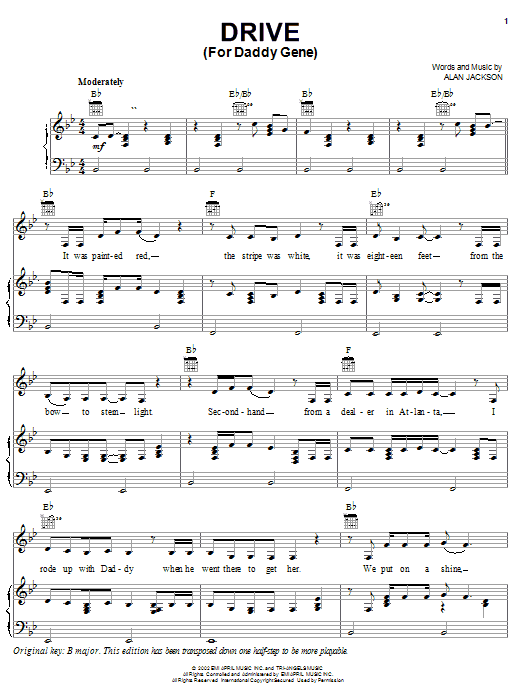 Alan Jackson Drive (For Daddy Gene) sheet music notes and chords arranged for Harmonica