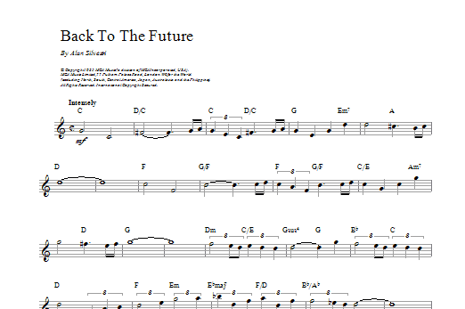 Alan Silvestri Back To The Future sheet music notes and chords arranged for Piano Solo