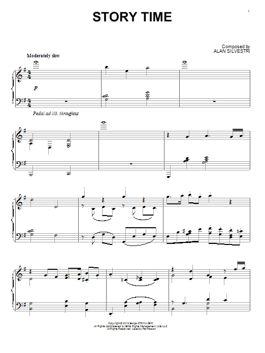 Alan Silvestri Story Time (from The Croods) sheet music notes and chords arranged for Piano Solo