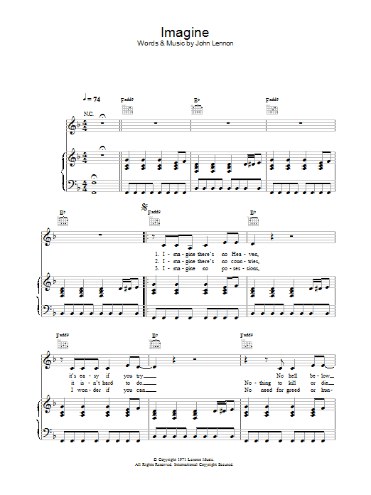 Alex Parks Imagine sheet music notes and chords arranged for Piano, Vocal & Guitar Chords