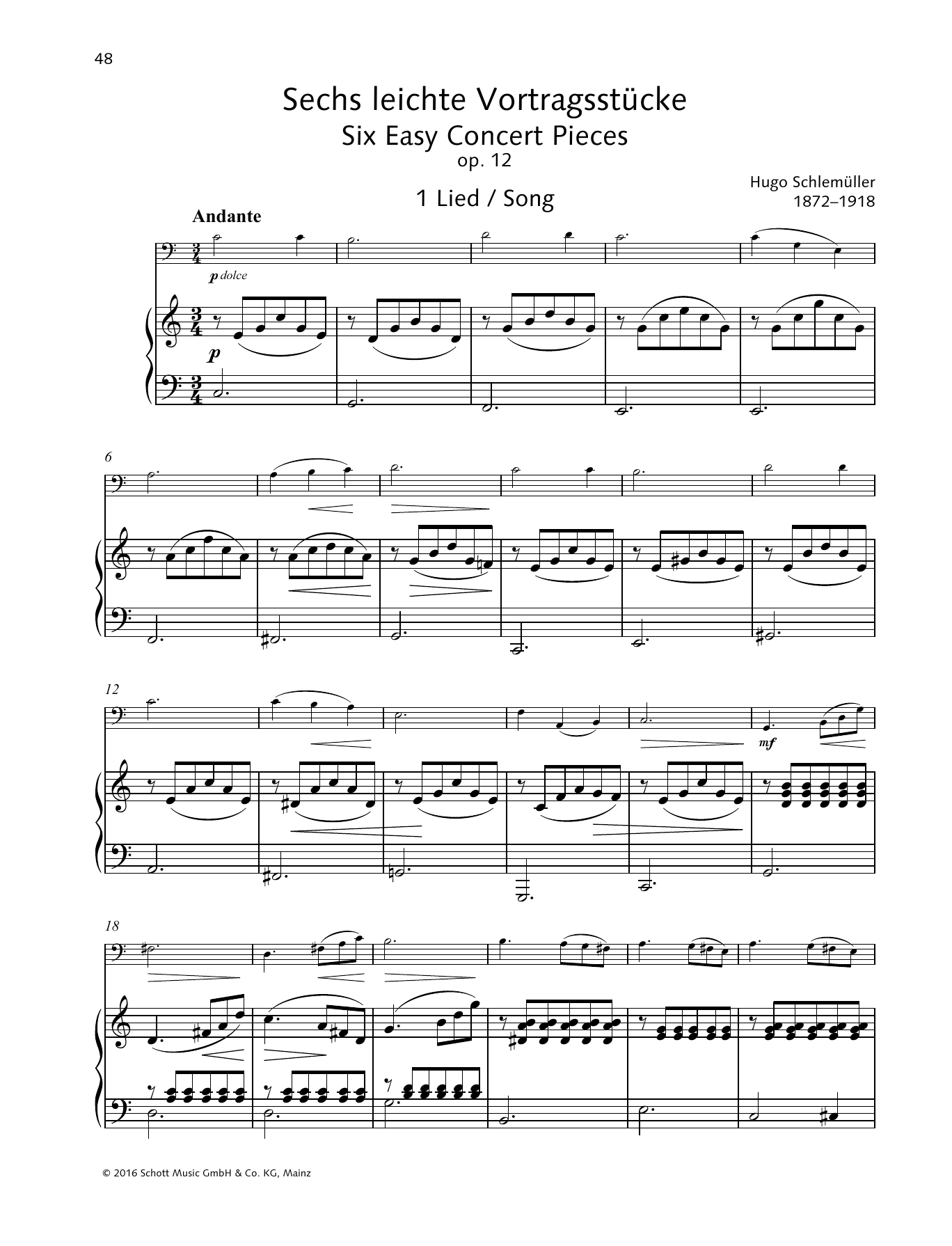 Alexander Gretchaninoff Song sheet music notes and chords arranged for String Solo