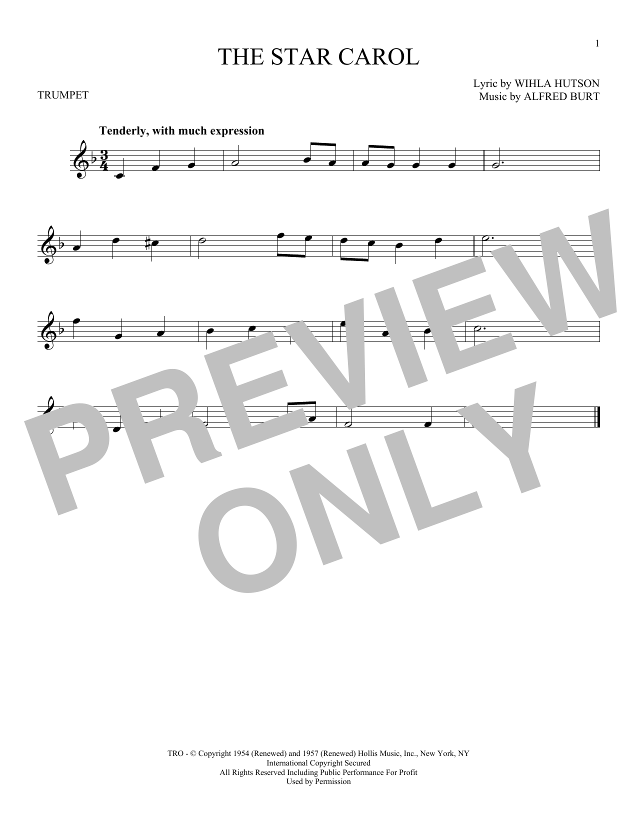 Alfred Burt The Star Carol sheet music notes and chords. Download Printable PDF.
