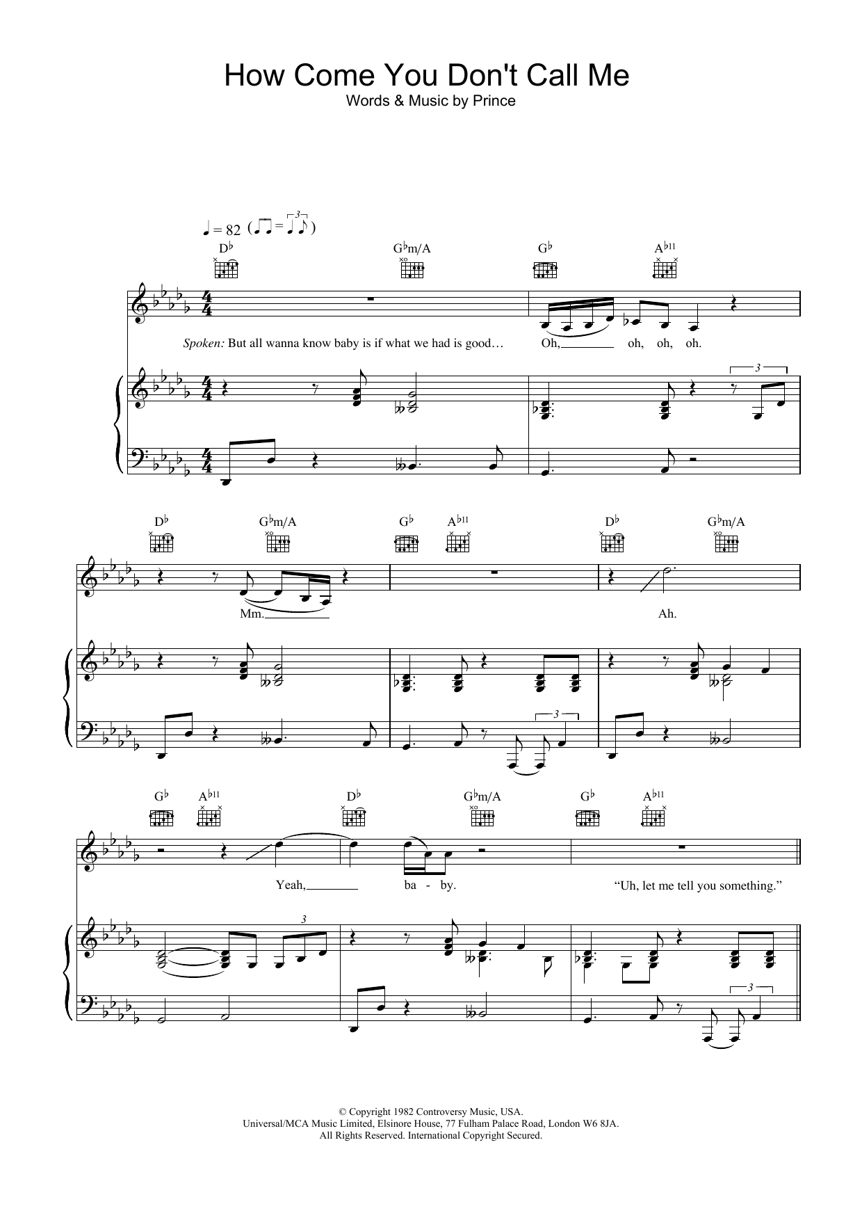 Alicia Keys How Come You Don't Call Me sheet music notes and chords arranged for Piano, Vocal & Guitar Chords