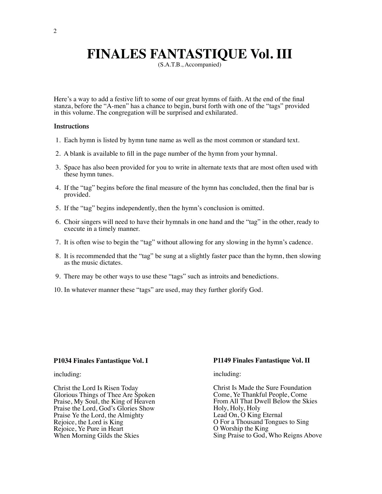 Allan Petker Finales Fantastique Vol. III sheet music notes and chords arranged for SATB Choir