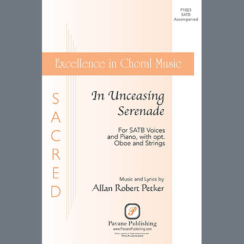 Easily Download Allan Robert Petker Printable PDF piano music notes, guitar tabs for  SATB Choir. Transpose or transcribe this score in no time - Learn how to play song progression.