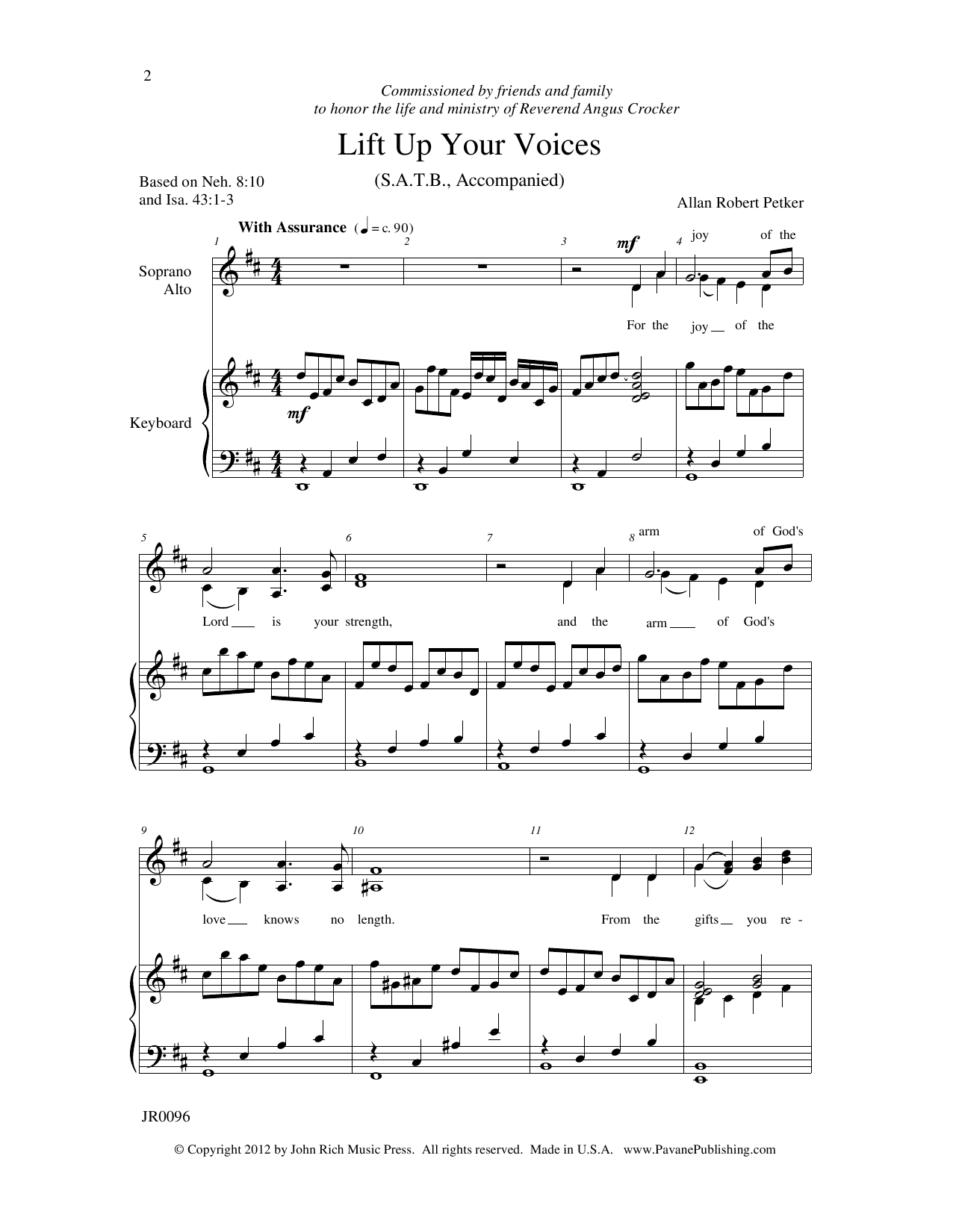 Allan Robert Petker Lift Up Your Voices sheet music notes and chords arranged for SATB Choir