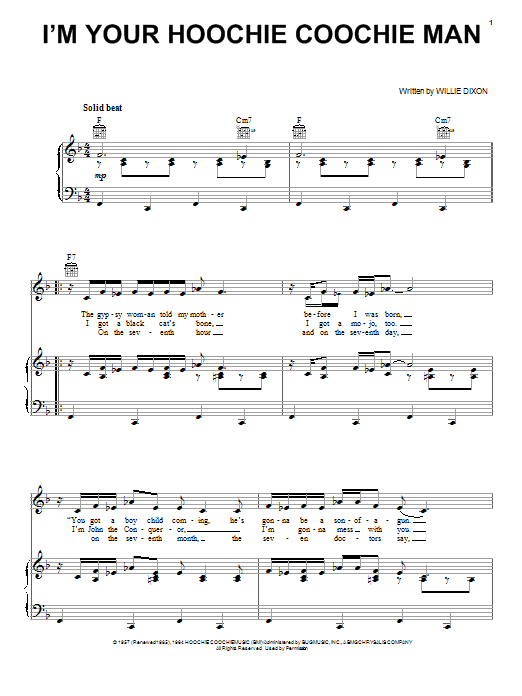 Allman Brothers Band I'm Your Hoochie Coochie Man sheet music notes and chords arranged for Guitar Tab