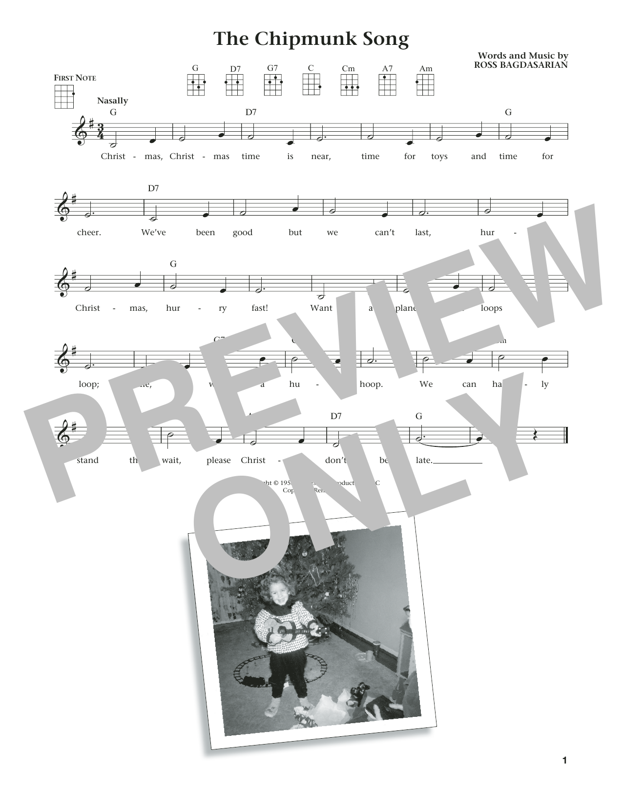 Alvin And The Chipmunks The Chipmunk Song (from The Daily Ukulele) (arr. Liz and Jim Beloff) sheet music notes and chords arranged for Ukulele