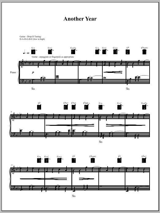 Amanda Palmer Another Year sheet music notes and chords arranged for Piano, Vocal & Guitar Chords (Right-Hand Melody)
