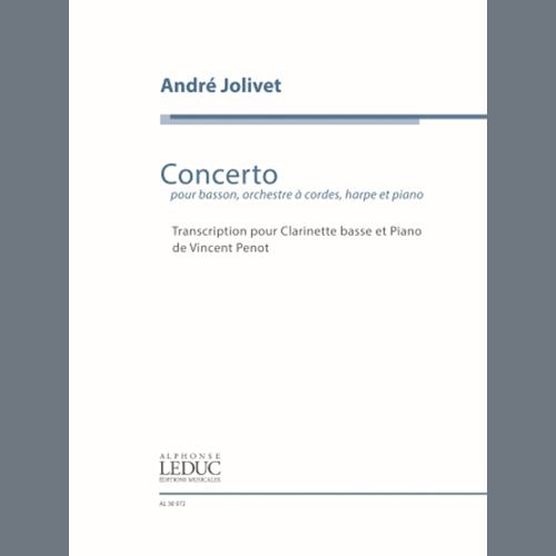 Easily Download André Jolivet Printable PDF piano music notes, guitar tabs for  Bass Clarinet Solo. Transpose or transcribe this score in no time - Learn how to play song progression.