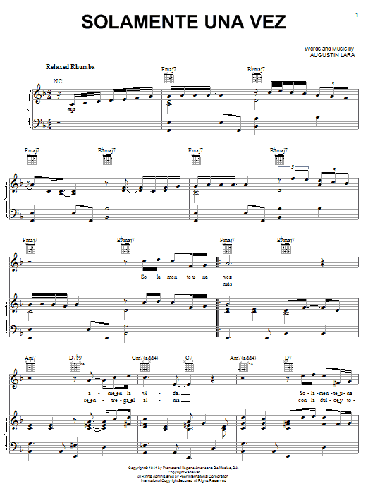 Andrea Bocelli You Belong To My Heart (Solamente Una Vez) sheet music notes and chords arranged for Piano, Vocal & Guitar Chords (Right-Hand Melody)