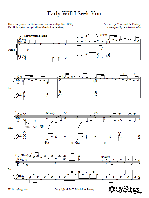Andrew Heller Early Will I Seek You sheet music notes and chords arranged for SATB Choir