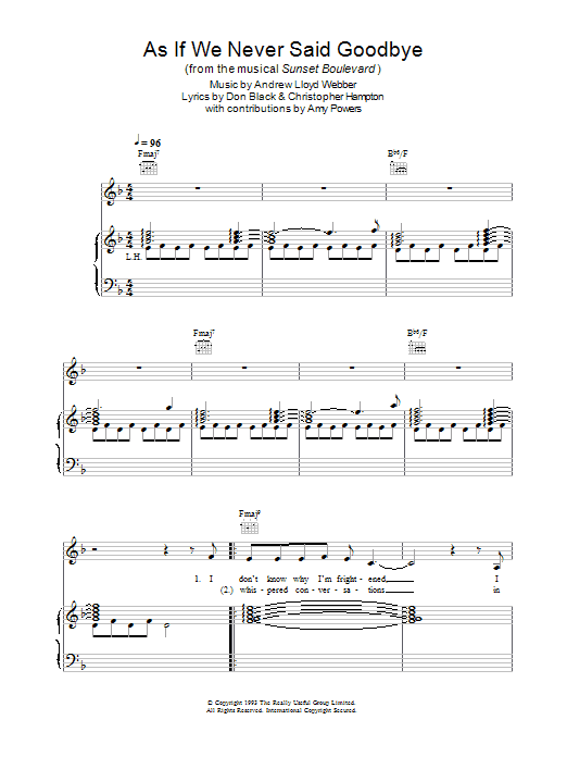 Andrew Lloyd Webber As If We Never Said Goodbye (from Sunset Boulevard) sheet music notes and chords arranged for Trombone Solo