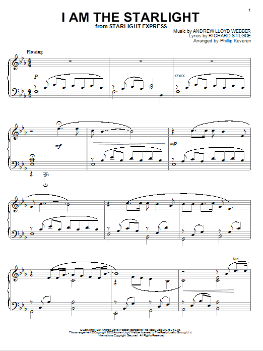 Andrew Lloyd Webber I Am The Starlight (arr. Phillip Keveren) sheet music notes and chords arranged for Piano Solo