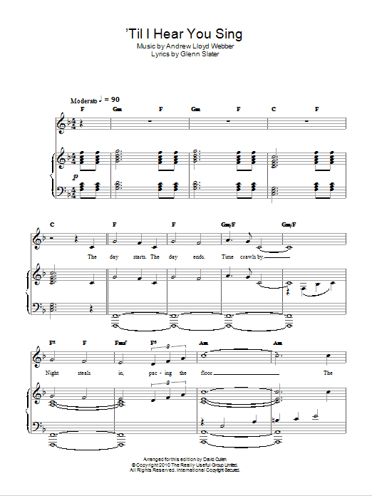 Andrew Lloyd Webber 'Til I Hear You Sing (from Love Never Dies) sheet music notes and chords arranged for Tenor Sax Solo