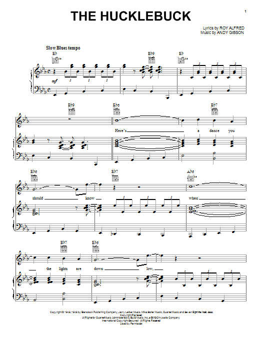 Andy Gibson The Hucklebuck sheet music notes and chords arranged for Piano, Vocal & Guitar Chords (Right-Hand Melody)
