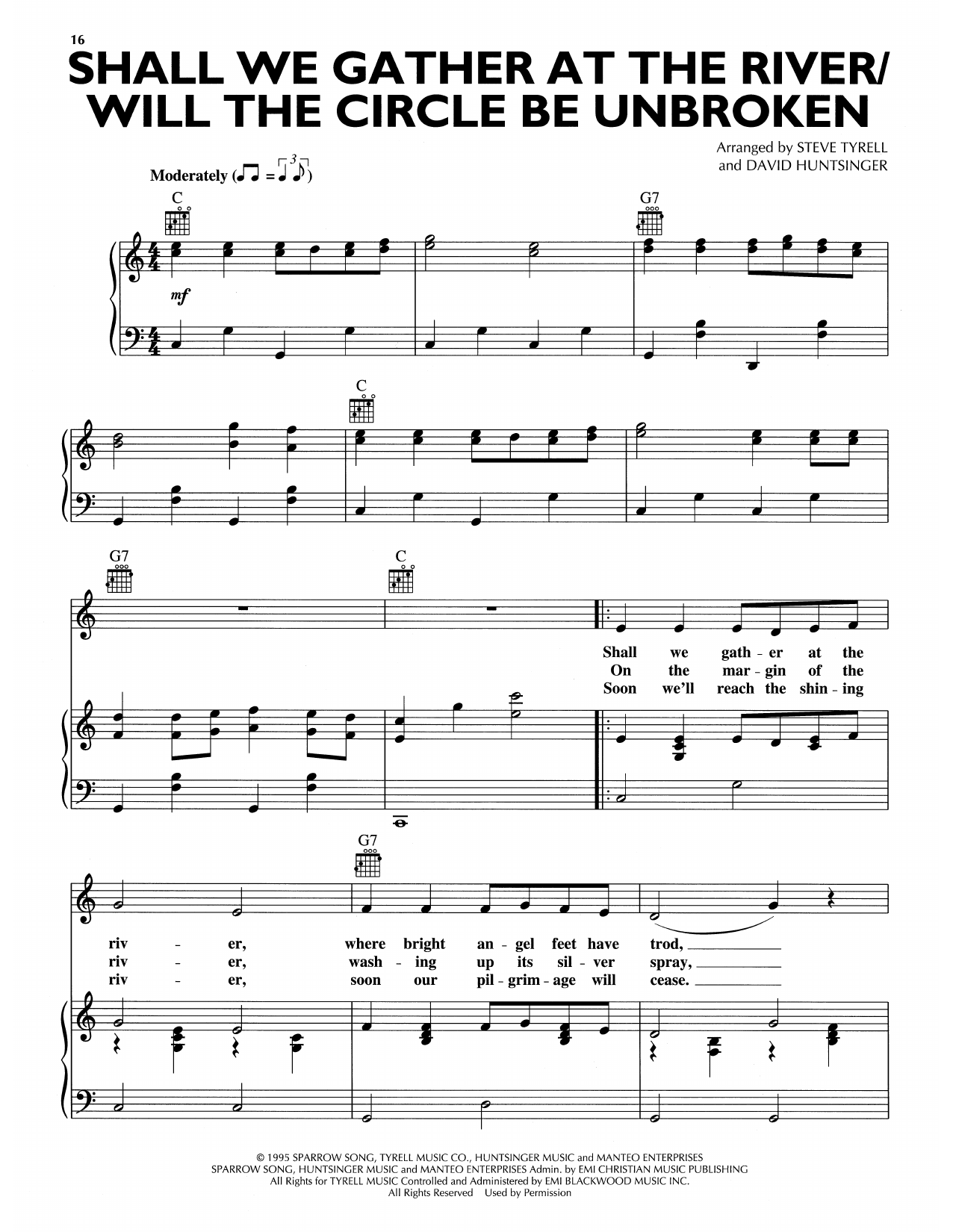 Andy Griffith Shall We Gather At The River/Will The Circle Be Unbroken sheet music notes and chords arranged for Piano, Vocal & Guitar Chords (Right-Hand Melody)