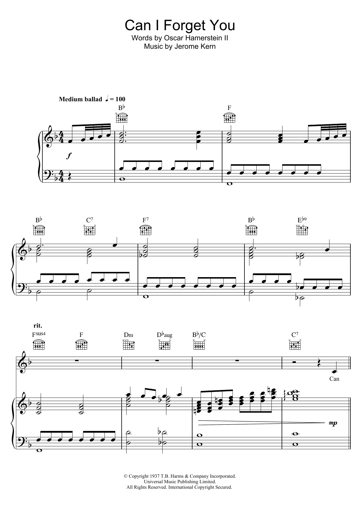 Andy Williams Can I Forget You? sheet music notes and chords arranged for Piano, Vocal & Guitar Chords