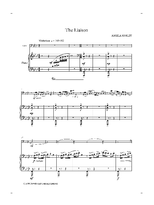 Angela Morley The Liaison (score and parts) sheet music notes and chords arranged for Piano, Vocal & Guitar Chords
