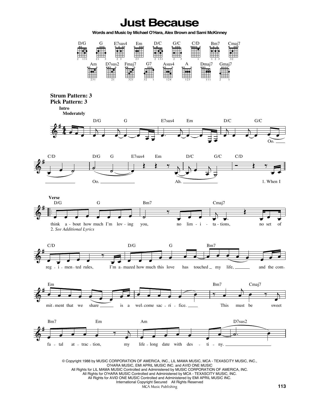 Anita Baker Just Because sheet music notes and chords arranged for Easy Guitar