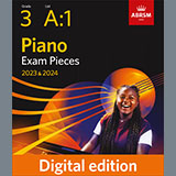 Anon 'Minuet in G (Grade 3, list A1, from the ABRSM Piano Syllabus 2023 & 2024)' Piano Solo