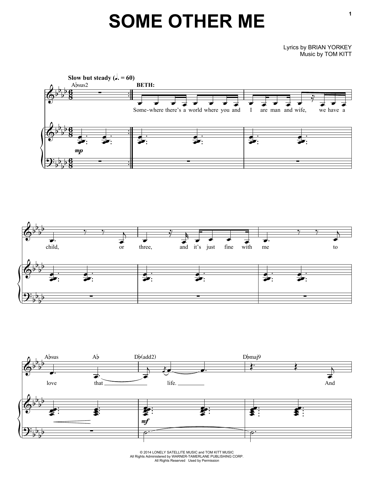 Anthony Rapp & Idina Menzel Some Other Me (from If/Then: A New Musical) sheet music notes and chords arranged for Piano & Vocal