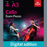 Antonio Vivaldi 'Allegro (Grade 4, A3, from the ABRSM Cello Syllabus from 2024)' Cello Solo