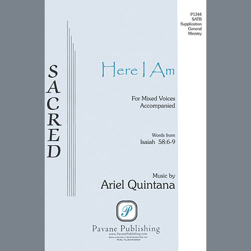 Easily Download Ariel Quintana Printable PDF piano music notes, guitar tabs for  SATB Choir. Transpose or transcribe this score in no time - Learn how to play song progression.