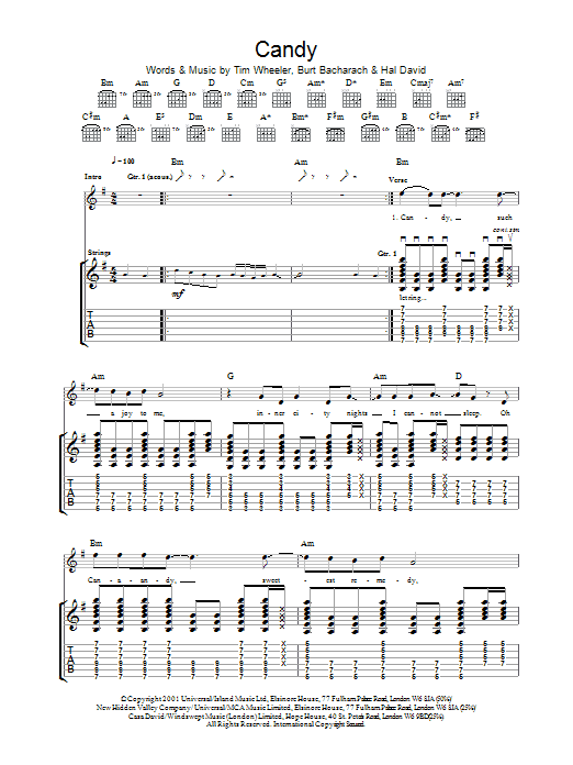 Ash Candy sheet music notes and chords arranged for Guitar Tab