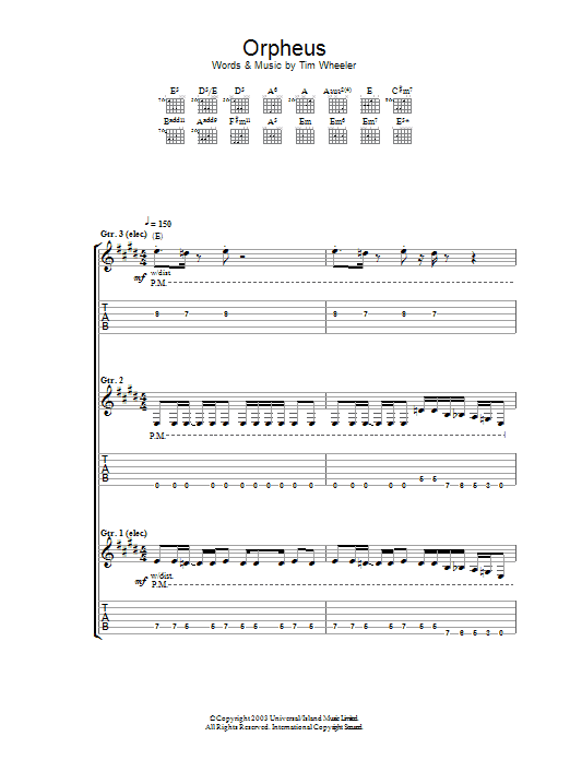 Ash Orpheus sheet music notes and chords arranged for Guitar Tab