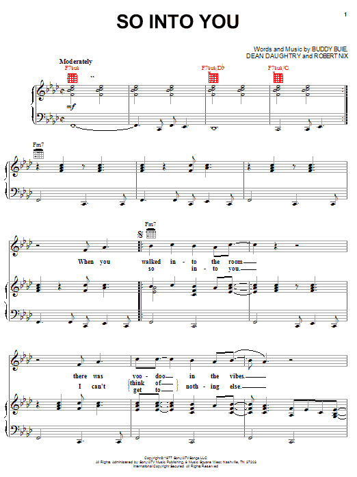 Atlanta Rhythm Section So Into You sheet music notes and chords arranged for Piano, Vocal & Guitar Chords (Right-Hand Melody)