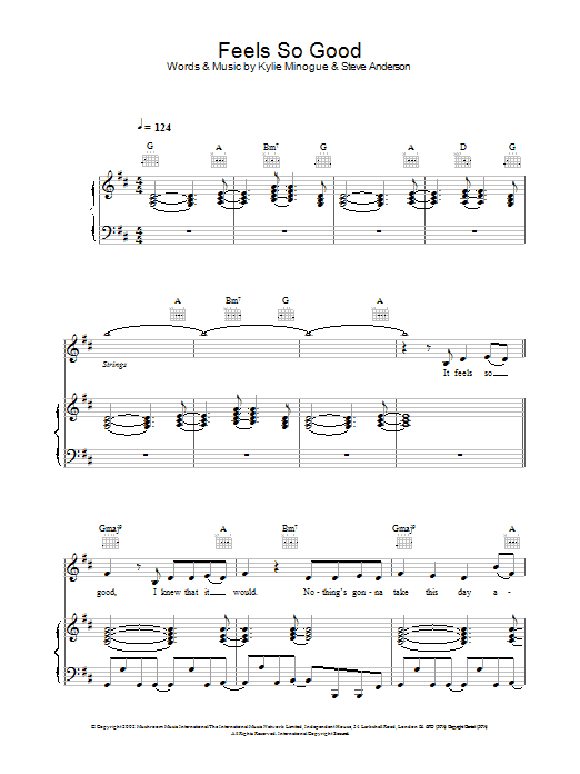 Atomic Kitten Feels So Good sheet music notes and chords arranged for Piano, Vocal & Guitar Chords